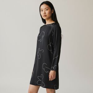 Madewell Dress Womens Size M Black Floral Shift Mini